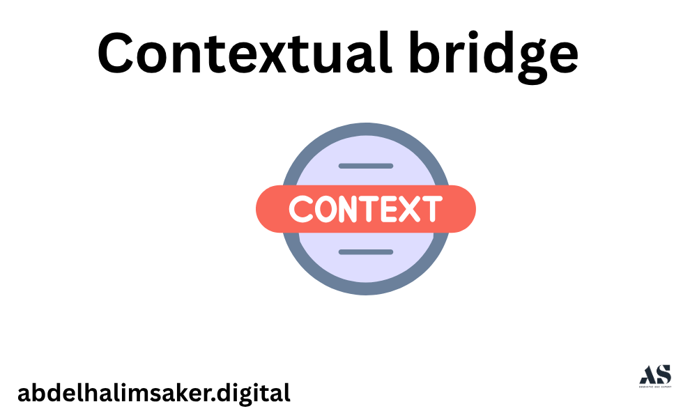 Diagram showing link-based and semantic bridges connecting related content nodes.